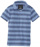 Calvin Klein Little Boys' Stripe Polo Shirt 2, Colony Blue, Small