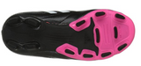 adidas PerformConquisto Firm-Ground J Soccer Cleat, Black/White/Pink,4.5 Big Kid
