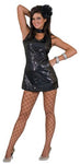 Disco Dress Adult Black Medium