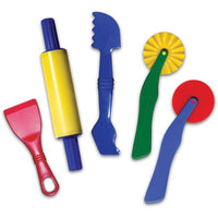 Chenille Kraft 9762 Clay Dough Tools Set 5 Piece Assorted Colors