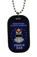Dog Tag Key Chain Necklace Military Us Air Force Academy Proud Dad