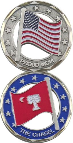 Citadel Proud Mom Flag Cut Out Challenge Coin