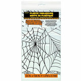 Clear Spider Web Plastic Tablecloth, 84" x 54"