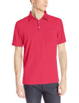 Calvin Klein Men Cotton ShortSleeve Blocked Ottoman Polo Shirt Geranium Pink XL