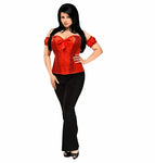 Daisy Corsets - Women's Top Drawer Sequin Molded Cup Corset - Red - Size Medium