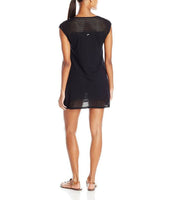 Speedo Women's Black Crochet Slub Jersey Tunic Cover Up Size XL