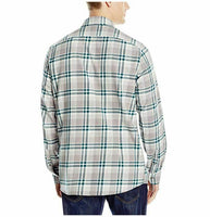 Reaction Kenneth Cole Long Sleeve Plaid Flannel White Combo XL