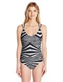 Speedo - Women's Print One Piece Swimsuit - Black And White - X-Small