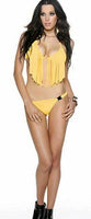 Blvd Collection by Forplay Women's Rincon Beach Triangle Bikini, Yellow, Small