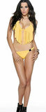 Blvd Collection by Forplay Women's Rincon Beach Triangle Bikini, Yellow, Small