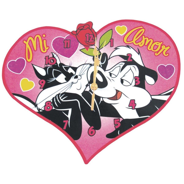 Westland Giftware Wall Clock, 10.75-Inch, Looney Tunes Mi Amor