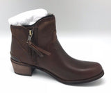 UGG Women's Penelope Leather Ankle Bootie, Chestnut Brown, 5.5 M US - New In Box