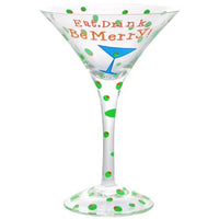 Westland Giftware 7-Inch Eat Drink Be Merry! Marini Glass, 7-Ounce
