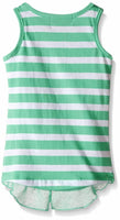 Dreamstar - Girls' Sleeveless Stripe Tank with Lace Applique & Stones - M(5)