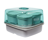 Rubbermaid Fasten + Go Sandwich Kit, Lunch Containers, Sea Foam Green