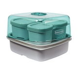 Rubbermaid Fasten + Go Sandwich Kit, Lunch Containers, Sea Foam Green