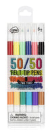 NPW 50/50 Double-Ended Felt Tip Pens, Assorted Colors 6-Count