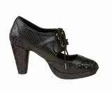 Pleaser Bordello Women's Grind-03 Oxford Black Glitter Size 7