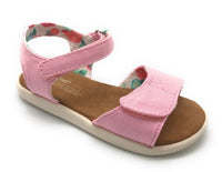 Toms Girls Tiny Adjustable Strappy Sandal, Pink Canvas, 10004746, Toddler 9 US