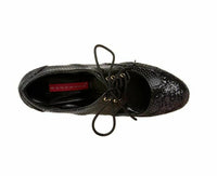 Pleaser Bordello Women's Grind-03 Oxford Black Glitter Size 7