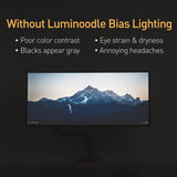 Luminoodle Bias Lighting TV Backlight Strip - 6000K USB Powered LED Ambient