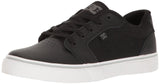 DC Men's Anvil Se Skateboarding Shoe, Black/White/Silver, 7.5 D US