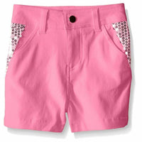 Dream Star - Girls' Super Stretch Twill Short - Neon Pink W/ Sequin Paneling - 5