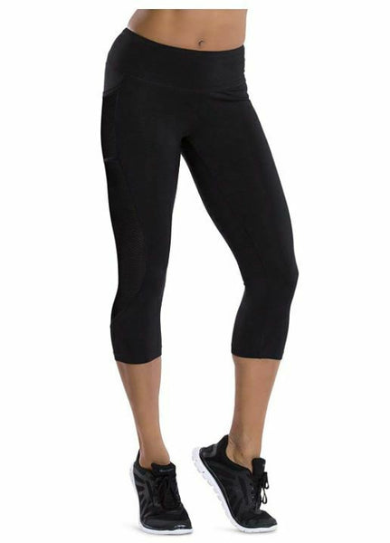 TLF Apparel Women's Workout Roam Capri Pants, Black, X-Small