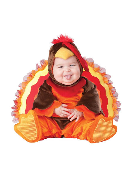 InCharacter Costumes Baby's Lil' Gobbler Turkey Costume, Brown/Orange, Small