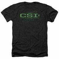 Trevco - Adult Unisex CSI Short Sleeve T-Shirt - Shadow Heather Black - Medium