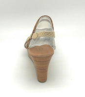 UGG Women's Lira Mar Wedge Sandals, Embossed Straps, Beige, Size 7 - New In Box