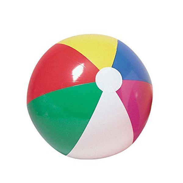 Kid Fun - One Large 16" Inflatable Rainbow Beach Ball
