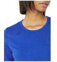 ASICS Women's Tactic Court Long Sleeve Top, Blue, 2X-Small