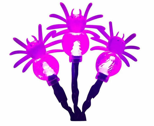 UltraLED Battery Operated Spider Cap Twinkle Light String, Purple, 8-Feet