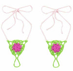 Jefferies Socks Big Girls' Color Pop Crochet Barefoot Sandal, Lime, Med 6-12