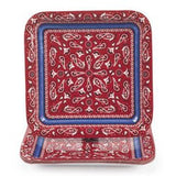 Red Bandanna Square Dinner Plates - Party Tableware & Printed Tableware
