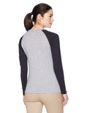 Rocky - Women's Logo Long-Sleeve Raglan T-Shirt - Black/Grey - Size Small