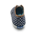 Keds Women's Polka Dot Champion Lace Up Canvas Sneaker, Navy Blue/White, 11 M US
