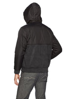 U.S. Polo Assn. Mens Standard Colorblock Sherpa Lined Fleece Hoodie, Dark Hea...