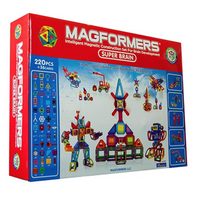Magformers 220 Piece Super Brain Intelligent Magnetic Construction Set
