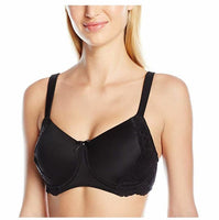 Amoena - Women's Lilly Wirefree Seamless Pocketed Tshirt Bra - Black - 40 B