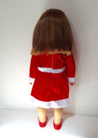 Christmas/Santa Dress, Hair Band, and Shoes for American Girl/Madame Alexande...