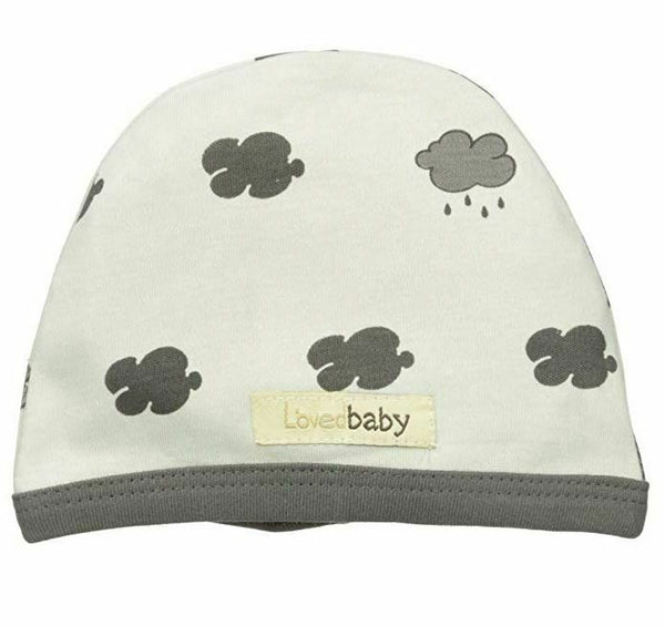 L'ovedbaby Unisex-Baby Newborn Organic Cute Cap, Stone Cloud, 12-24 Months