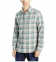Reaction Kenneth Cole Long Sleeve Plaid Flannel White Combo XL
