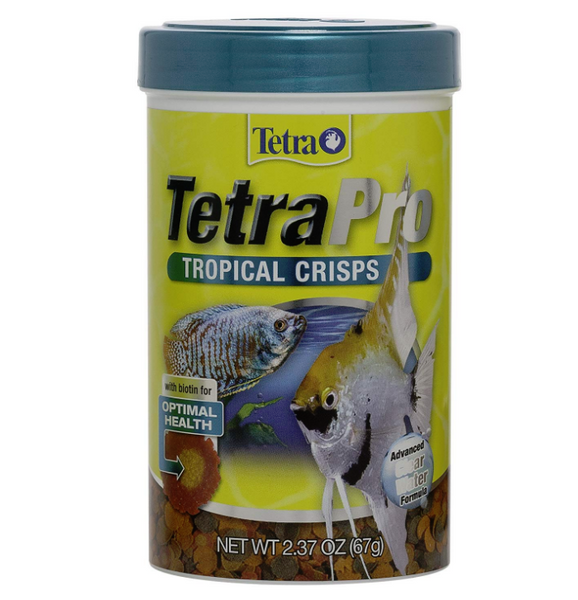 Tetra Pro Tropical Crisps: with Biotin for Health, Clear Water Formula, 2.37 Oz.