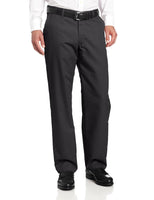 Lee Men's Total Freedom Relaxed Fit Flat Front Pant - 34W x 32L - Black