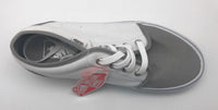 VANS 106 Vulcanized White Gray Classics Skate Shoes, Men 6 Women 7.5