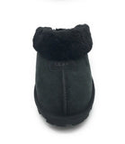 UGG Women's Coquette Sheepskin & Fur Slipper, Black, 11 US - New In Box