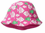 Gymboree Girls' Baby Fish Reversible Sun Hat, Multi, 12-24 Months