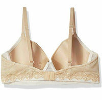 Heidi Klum Intimates Womens Geometric Lace Full Coverage C Bra, Almond, 34A